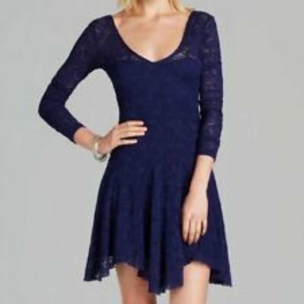 Free People Katya 3/4 Sleeve Handkerchief Dress